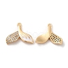 Brass with Clear Cubic Zirconia Enamel Charms KK-F860-57G-1
