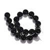 Synthetic Black Stone Beads Strands G-G088-10mm-3