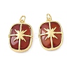 Brass & Natural Carnelian Pendants GG-CBAD360-19G-02-1