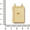 Brass Micro Pave Cubic Zirconia Pendants KK-K408-71G-01-3