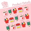 16Pcs 4 Styles Stationery Theme Resin Pendants RESI-FS0001-89-3