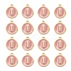 Golden Plated Alloy Enamel Charms ENAM-S118-07I-2