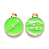 Alloy Enamel Pendants X-ENAM-S124-01A-06F-1