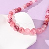 Dyed Round Natural Green Jade Graduated Beaded Necklaces GG-CBAA808-05P-E-3