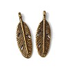 Antique Bronze Plated Feather Shape Zinc Alloy Charms Pendants Fit Jewelry Necklace Findings DIY X-MLF0087Y-NF-1