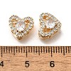 Brass Micro Pave Clear Cubic Zirconia and Glass Multi-Strand Links KK-M318-23G-3