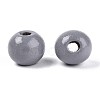 Spray Painted Round Natural Schima Wood Beads WOOD-A018-8mm-11-2