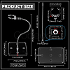 Assembled Rectangle PS Plastic Action Figure Display Stands with Adjustable Iron Support Arm ODIS-WH0100-12D-2