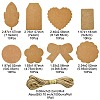 80Pcs 8 Styles Blank Kraft Paper Gift Tags CDIS-FS0001-05-4