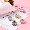 4Pcs 4 Colors Alloy Glass Crystal Rhinestone Pendants PALLOY-TA0002-37-7