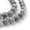 Natural Map Stone/Picasso Stone/Picasso Jasper Beads Strands X-G-G047-8mm-3