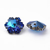 Electroplated Glass Charms EGLA-N006-015C-4