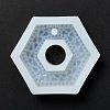 Imitation Embedded Rhinestone Hexagon Pendant Silicone Molds DIY-I090-12-2