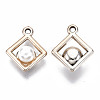 ABS Plastic Imitation Pearl Pendants OACR-R248-006LG-2