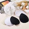 6Pcs 3 Colors EVA Cloth Teardrop Fascinator Hat Base for Millinery AJEW-FG0002-81-5