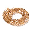 Transparent Electroplate Glass Beads Strands GLAA-F029-4mm-A18-2