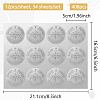 34 Sheets Silver Foil Embossed PET Picture Sticker DIY-WH0528-013-2