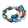 Handmade Silver Foil Glass Beads Strands X-SL109-2