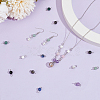 80Pcs 8 Styles Natural Mixed Gemstone Connector Charms PALLOY-UN00002-2
