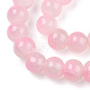 Crackle Baking Paint Imitation Jade Glass Beads Strands DGLA-T003-6mm-01-2