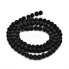 Natural Lava Rock Round Bead Strands X-G-M169-4mm-03-2