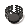 Woven Bezel 304 Stainless Steel Cuff Ring Components SA-CBAD8FA-01EB-03-2