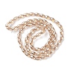 Electroplate Glass Beads Strands EGLA-J013-4X6mm-F23-2