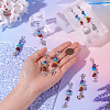 Chakra Gemstone Chip Pendant Decorations HJEW-TAC0027-4