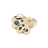 Brass Micro Pave Cubic Zirconia Charms LS-KK-M326-20A-G-2