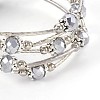 Electroplate Glass Wrap Bracelets BJEW-JB04018-3