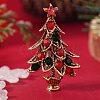 Christmas Theme Zinc Alloy Rhinestone Brooches for Backpack Clothes LK8386-9-1