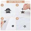 SUPERFINDINGS 24Pcs Alloy Star Lapel Pin Brooches JEWB-FH0001-37B-4