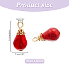 100Pcs Imitation Gemstone Acrylic Pendants PALLOY-AR00039-2