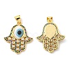 Brass Cubic Zirconia Pendants KK-K338-02G-07-2