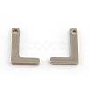Tarnish Resistant 201 Stainless Steel Letter Charms STAS-S036-12-1