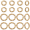 CREATCABIN 200Pcs 2 Styles Brass Open Jump Rings for Chainmaille Weaves KK-CN0002-52-1