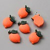 Opaque Frosted Resin Pendants RESI-WH0029-18P-2