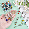 28Pcs 14 Colors Rhinestone Pave Disco Ball and Bicone Glass Dress Zipper Helper HJEW-PH01984-4