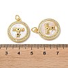 Brass Micro Pave Clear Cubic Zirconia Pendants KK-B083-20G-05-3