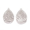 Brass Micro Pave Cubic Zirconia Pendants KK-F803-07P-NF-2