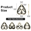 12Pcs 4 Styles Alloy Pendants ENAM-YW0006-41-3
