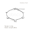 Elegant Stainless Steel Heart Charm Bracelets YI5827-1-4