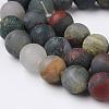 Natural African Bloodstone Beads Strands G-P295-05-8mm-3