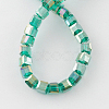 Electroplate Glass Beads Strands EGLA-R030-8x8mm-11-2