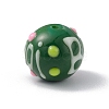 Opaque Painted Glass Beads GLAA-B001-01D-2