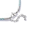 Polyester Cord Braided Bracelet Makings MAK-Z003-01P-05-3
