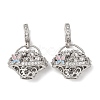 Brass Micro Pave Cubic Zirconia Peg Bails KK-A279-10P-1