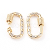Brass Micro Pave Cubic Zirconia Screw Carabiner Lock Charms ZIRC-L093-58A-G-2