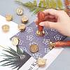 6Pcs 6 Patterns Brass Wax Seal Stamp AJEW-CP0004-29B-5