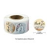 3 Patterns Round Dot Thank You Paper Self-Adhesive Gift Sticker Rolls STIC-YW0001-01-3